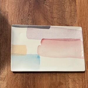 NWT The Fringe Water Study Morning Multicolor Rectangular Ceramic Tray